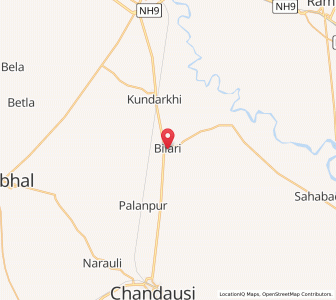 Map of Bilari, Uttar Pradesh