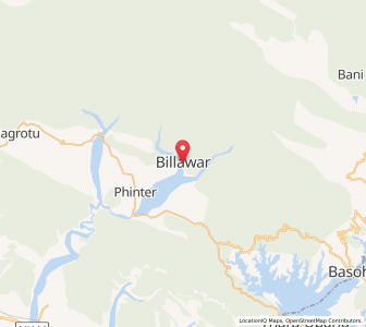 Map of Bilaur, Kashmir
