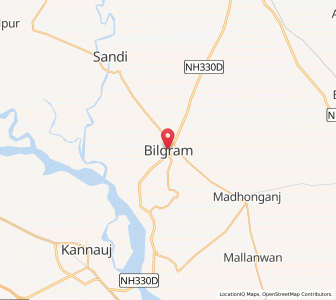 Map of Bilgram, Uttar Pradesh