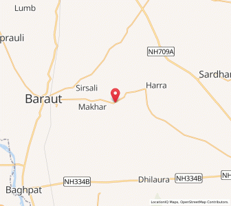 Map of Binauli, Uttar Pradesh