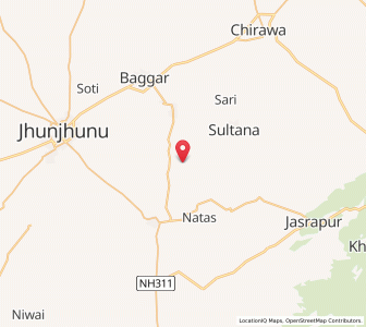 Map of Bindavan, Rajasthan