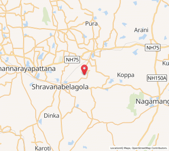 Map of Bindiganavale, Karnataka