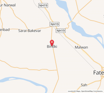 Map of Bindki, Uttar Pradesh