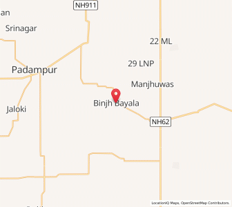 Map of Binjbaila, Rajasthan
