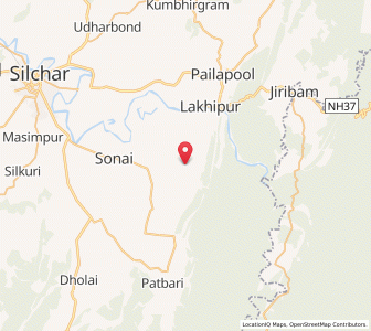 Map of Binnakandi, Assam