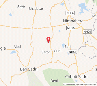 Map of Binota, Rajasthan