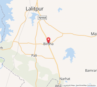 Map of Birdha, Uttar Pradesh