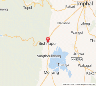 Map of Bishenpur, Manipur