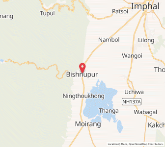 Map of Bishnupur, Manipur