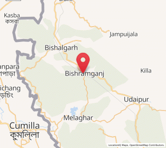Map of Bishramganj, Tripura