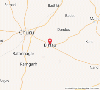 Map of Bissau, Rajasthan