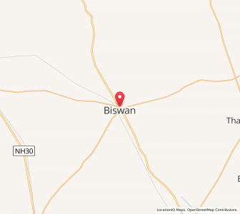 Map of Biswan, Uttar Pradesh