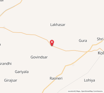 Map of Bithnok, Rajasthan