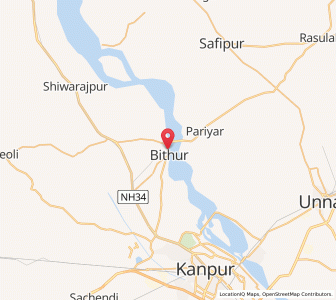 Map of Bithur, Uttar Pradesh