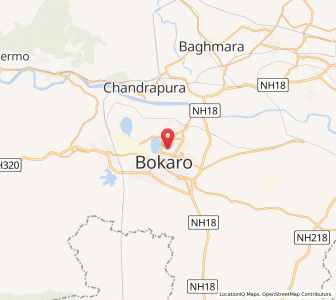 Map of Bokaro, Jharkhand