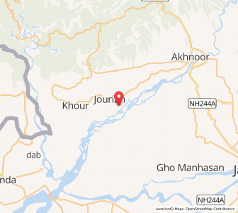 Map of Bondwal, Kashmir