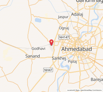 Map of Bopal, Gujarat