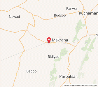 Map of Borawar, Rajasthan