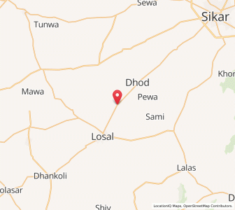 Map of Bosana, Rajasthan
