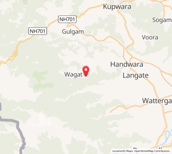 Map of Bowan, Kashmir