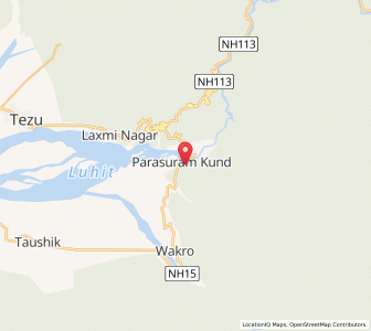 Map of Brahmakund, Arunachal Pradesh