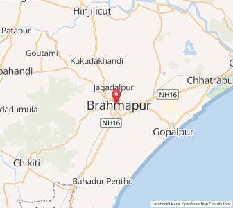 Map of Brahmapur, Odisha