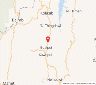 Map of Bualpui, Mizoram