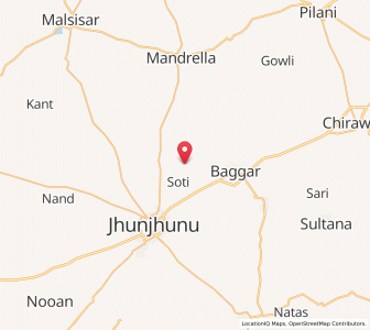 Map of Budana, Rajasthan