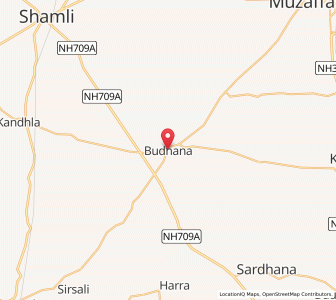 Map of Budhana, Uttar Pradesh