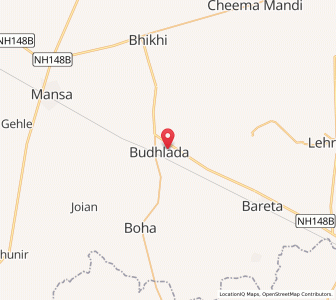 Map of Budhlada, Punjab