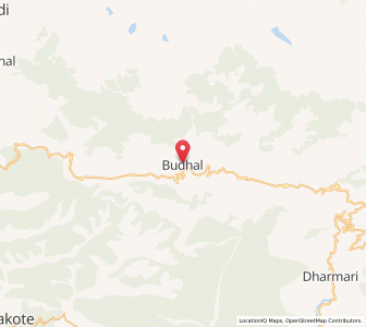 Map of Budil, Kashmir