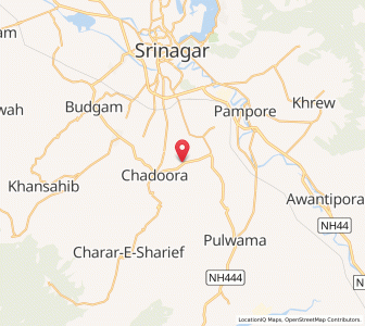 Map of Bugam, Kashmir