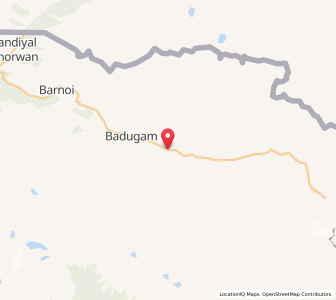 Map of Buglandar, Kashmir