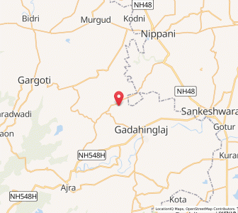 Map of Bugte Alur, Maharashtra