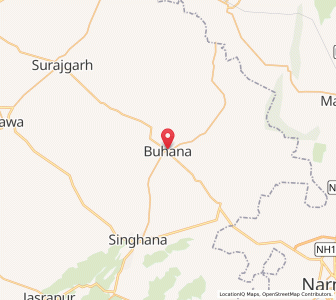 Map of Buhana, Rajasthan