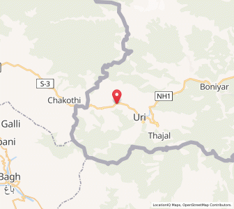 Map of Bujo Darga, Kashmir