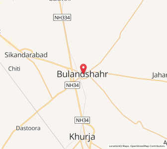 Map of Bulandshahr, Uttar Pradesh