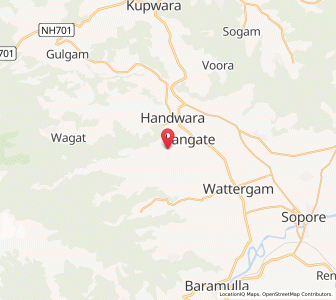 Map of Buna Shatgund, Kashmir