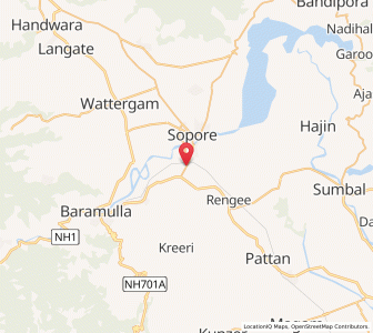 Map of Buna Sir, Kashmir