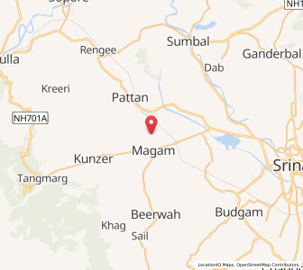 Map of Buna Tantrepur, Kashmir