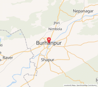Map of Burhanpur, Madhya Pradesh