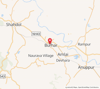 Map of Burhar, Madhya Pradesh