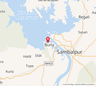 Map of Burla, Odisha
