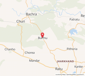 Map of Burmu, Jharkhand