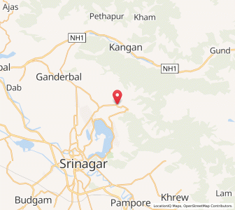 Map of Burzahama, Kashmir