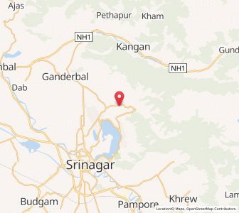 Map of Burzahom, Kashmir