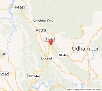 Map of Bushani, Kashmir