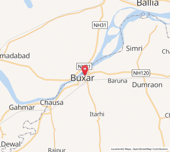 Map of Buxar, Bihar