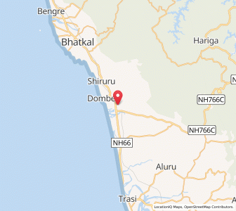 Map of Byndoor, Karnataka