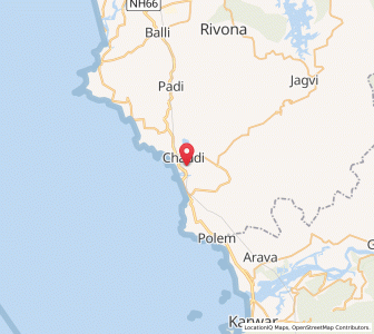 Map of Canacona, Karnataka